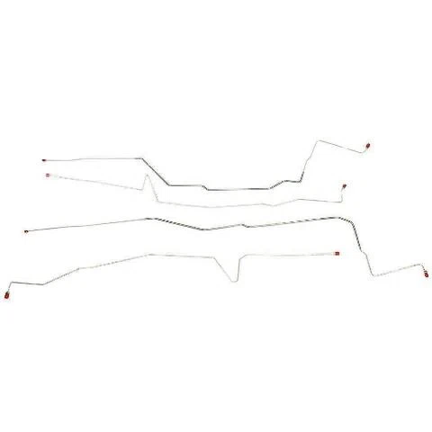 00-07 Ford Taurus Intermediate Brake Line Kit Rear Drum Brakes Stainless Steel DIN0003SS