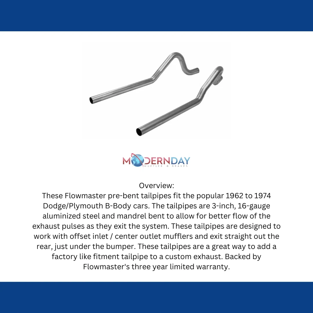 1963-1964 Dodge 330 Exhaust Flowmaster Stainless Steel