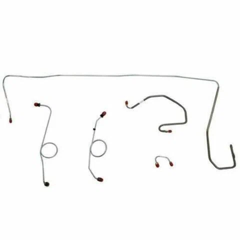 1970-71 Dodge Challenger Front Brake Line Kit Power Front Disc Brakes - EKT7007OM