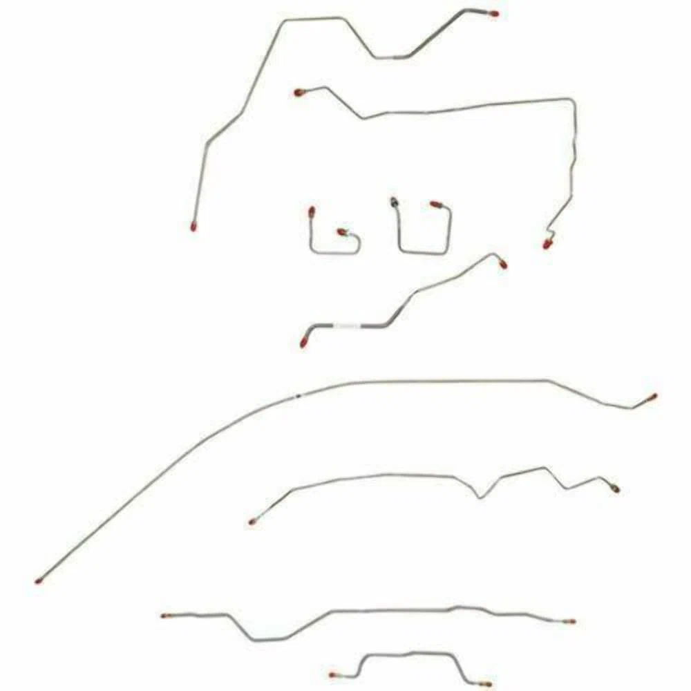 1995-2001 Jeep Cherokee Complete Brake Line Kit No ABS Steel CBK0002OM