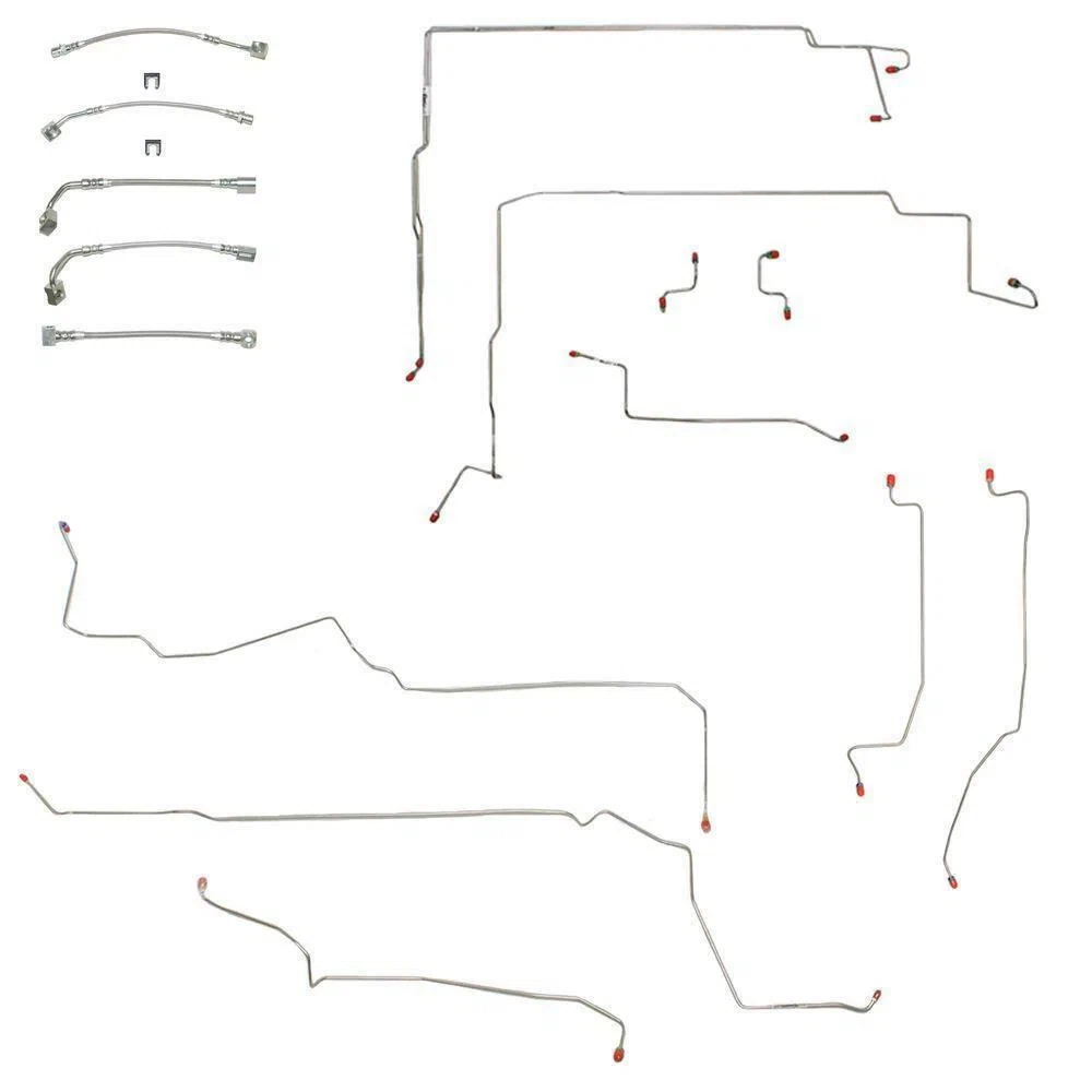 1996-1997 Ford Mustang GT Complete Brake Line and Hose Kit ABS BLH15
