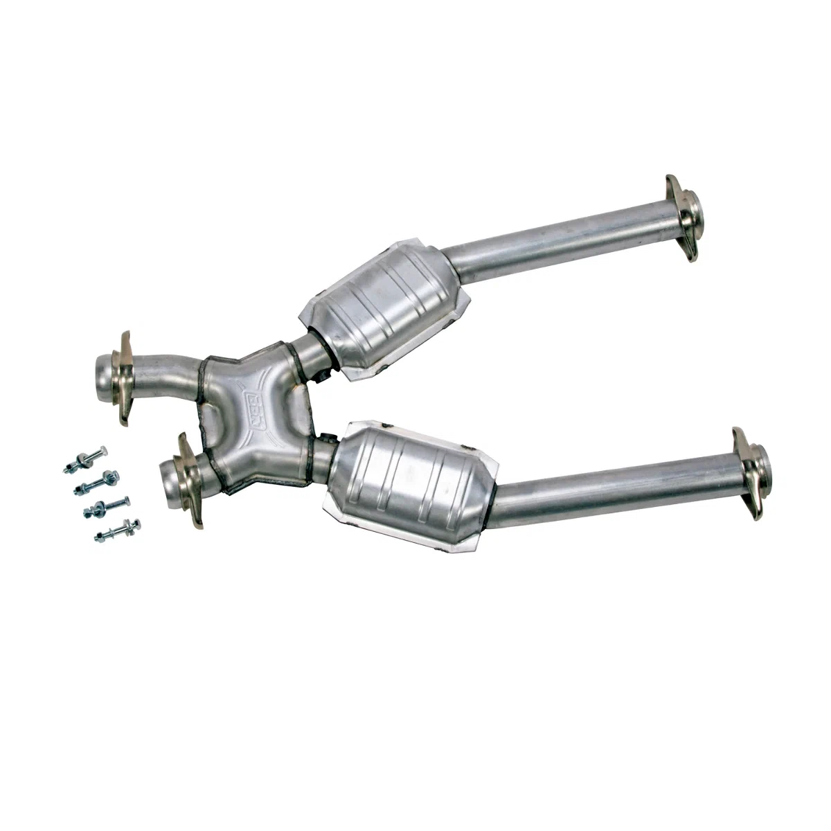 1996-2004 Ford Mustang GT X Pipe 2-1_2 Short Mid w_High Flow Converters 1638