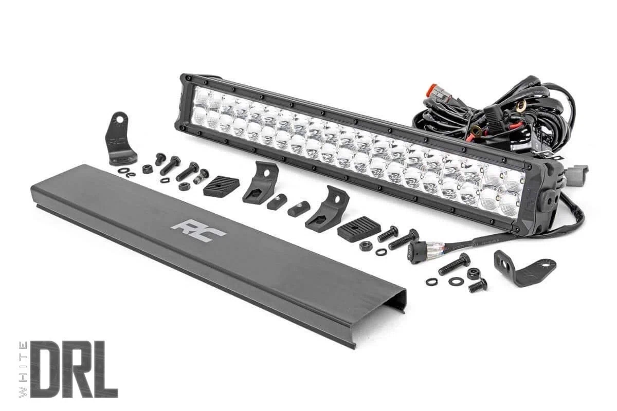 20 Inch Chrome Series LED Light Bar; Dual Row; Cool White DRL 70920D