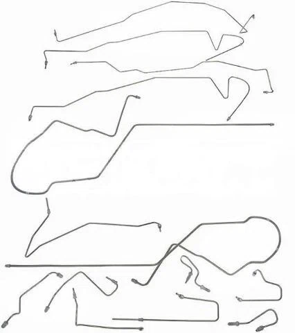 2000-06 Ford Taurus Complete Brake Line No-ABS with rear Drum - CBK0208SS