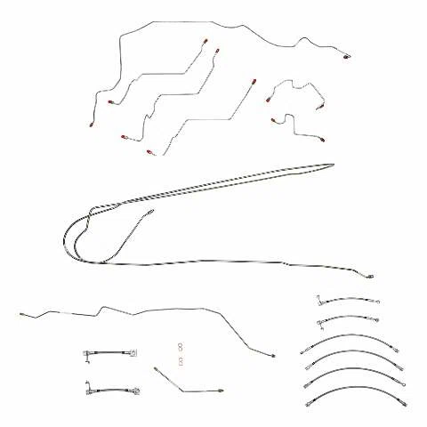 2003-2005 Dodge Ram 3500 Complete Brake Line and Hose Kit 5.9L AWABS Ext Cab Long Bed BLH142SS