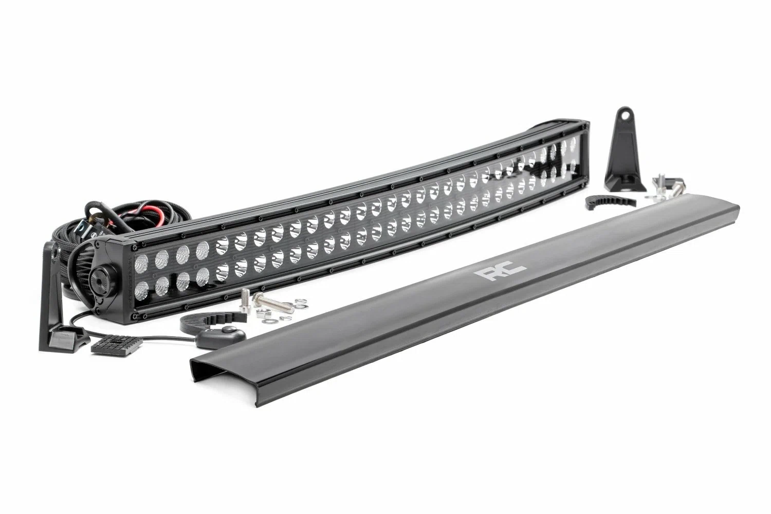 30 Inch Black Series LED Light Bar; Curved; Dual Row 72930BL