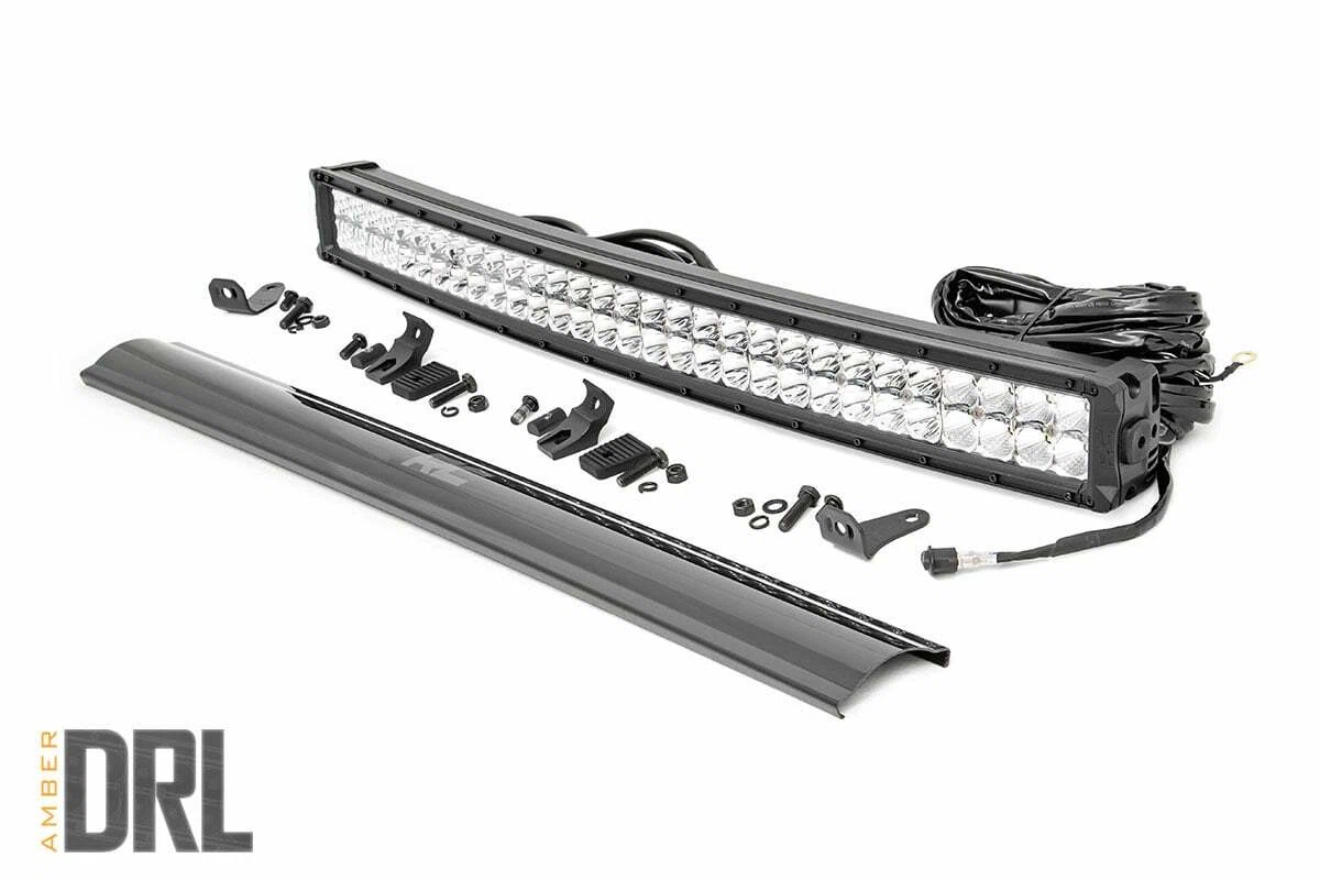 30 Inch Chrome Series LED Light Bar; Curved; Dual Row; Cool White DRL 72930D