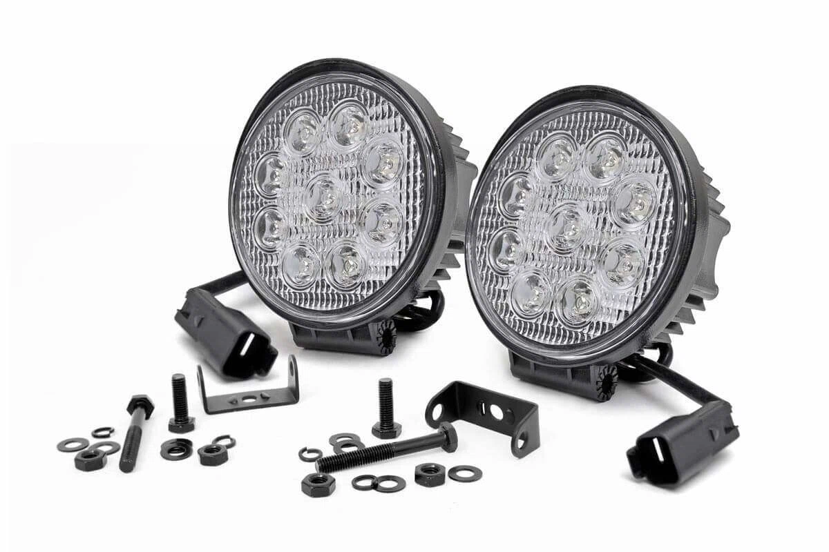 4 Inch Chrome Series LED Light; Round; Pair 70804