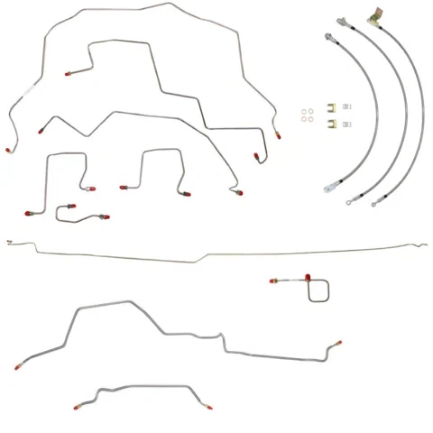 98-01 Dodge Ram 2500 Brake Lines & Hose Kit 4x4 Ext Cab_Short Bed Non Dually