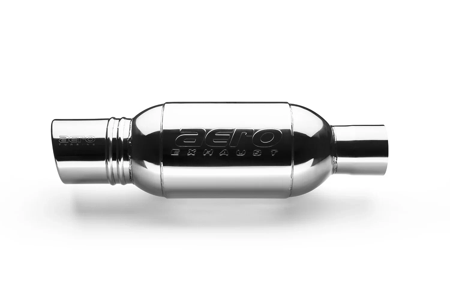 AERO Turbine Performance Muffler Polished 304 Grade Stainless w_Tip-AT3040i-JHPR