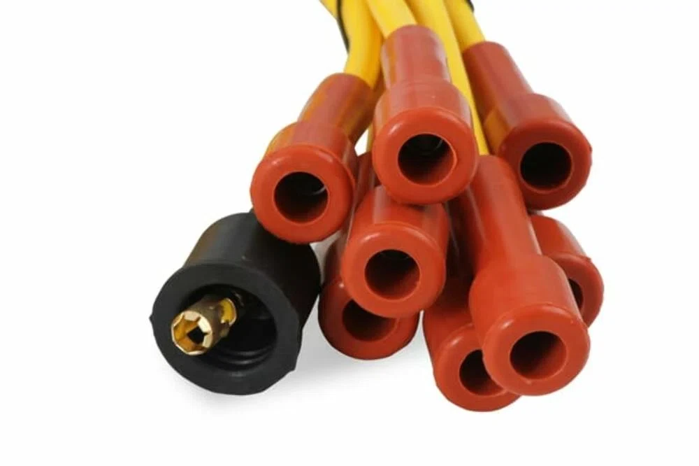 Accel 3008 - Spark PlugWire-7mm-SuperStock w_Copper Core-Universal Straight Boots-Yellow
