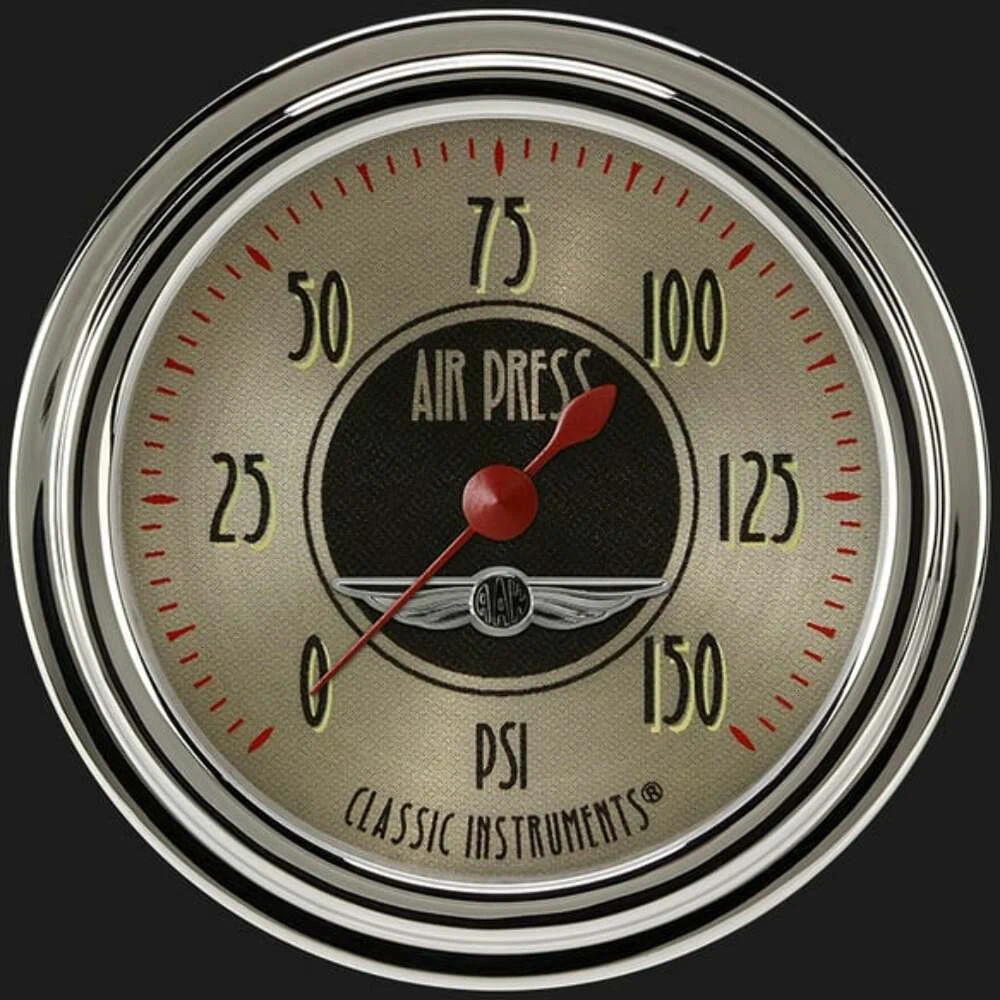 All American Nickel 2 5_8_ Air Pressure Gauge AN318SLC