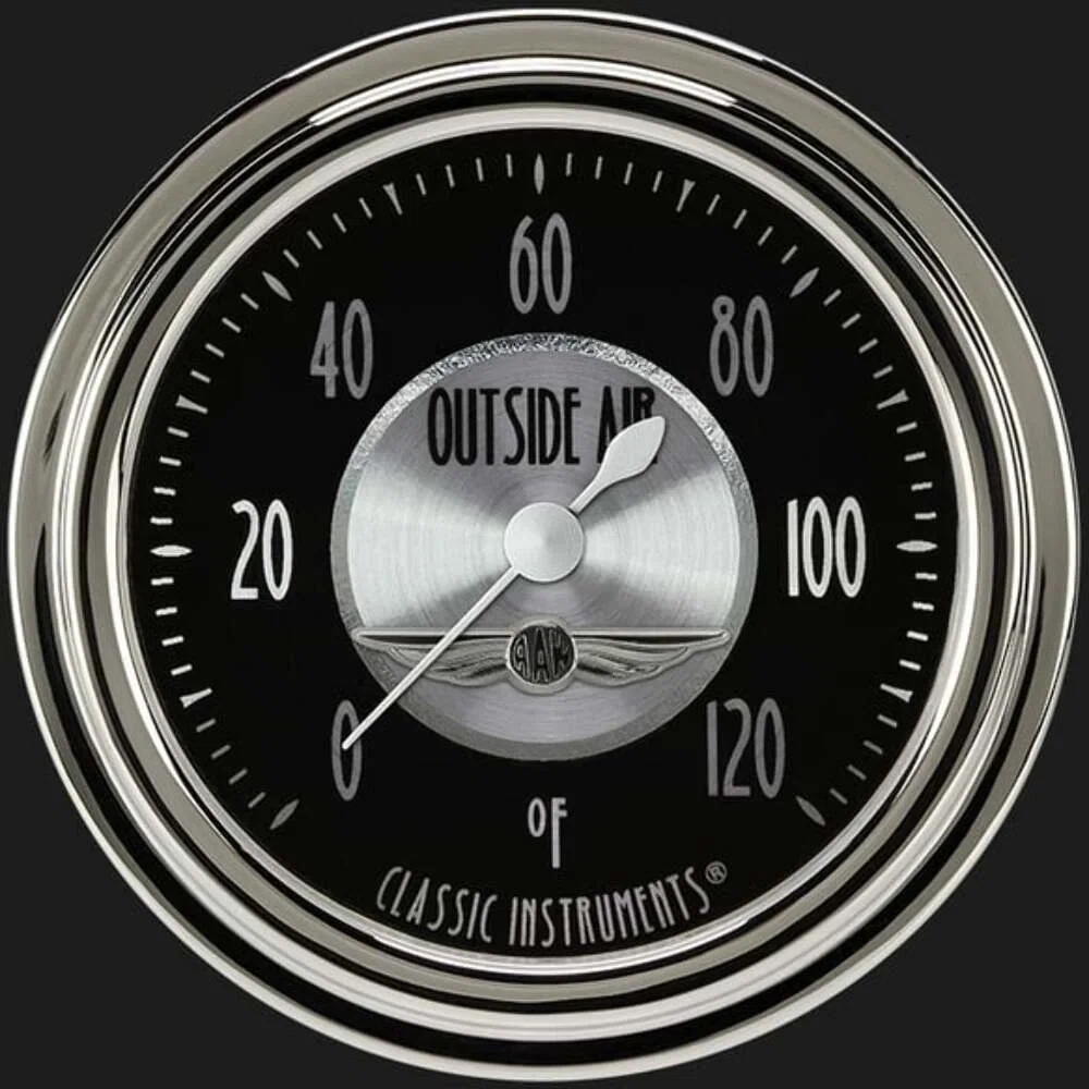 All American Nickel 2 5_8_ Outside Air Temp Gauge AN399SLC