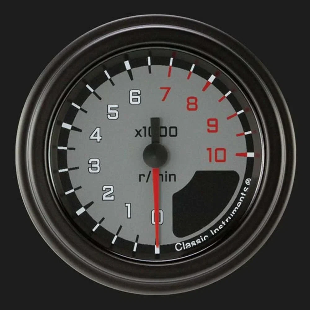 AutoCross Gray 2 1_8_ Tachometer AX183GBLF