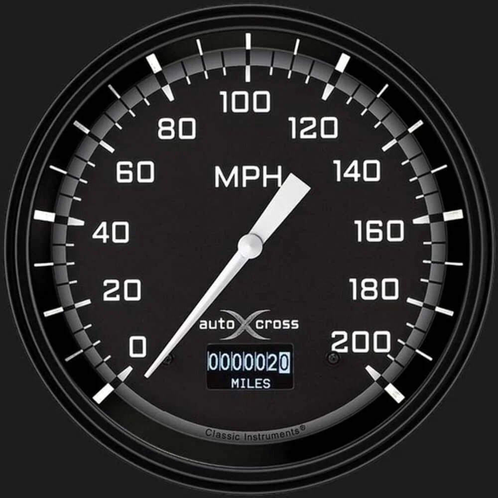 AutoCross Gray 4 5_8_ Speedometer with Information Screen AX56DGBLF
