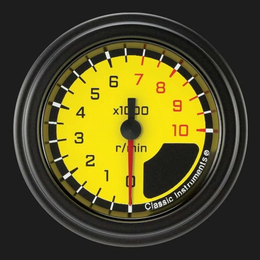 AutoCross Yellow 2 1_8_ Tachometer AX183YBLF