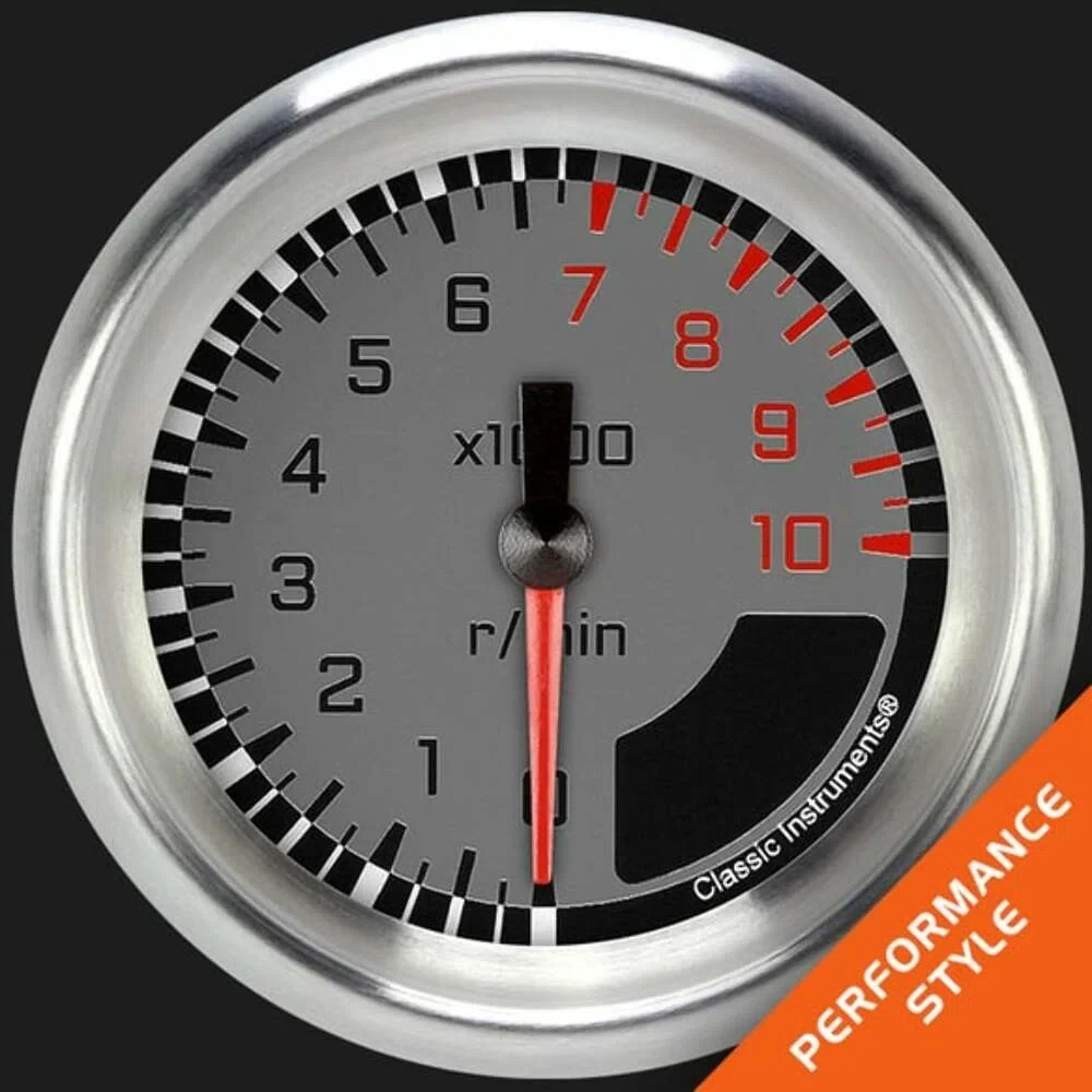 AutoCross Gray 2 5_8_ Tachometer AX383GAPF