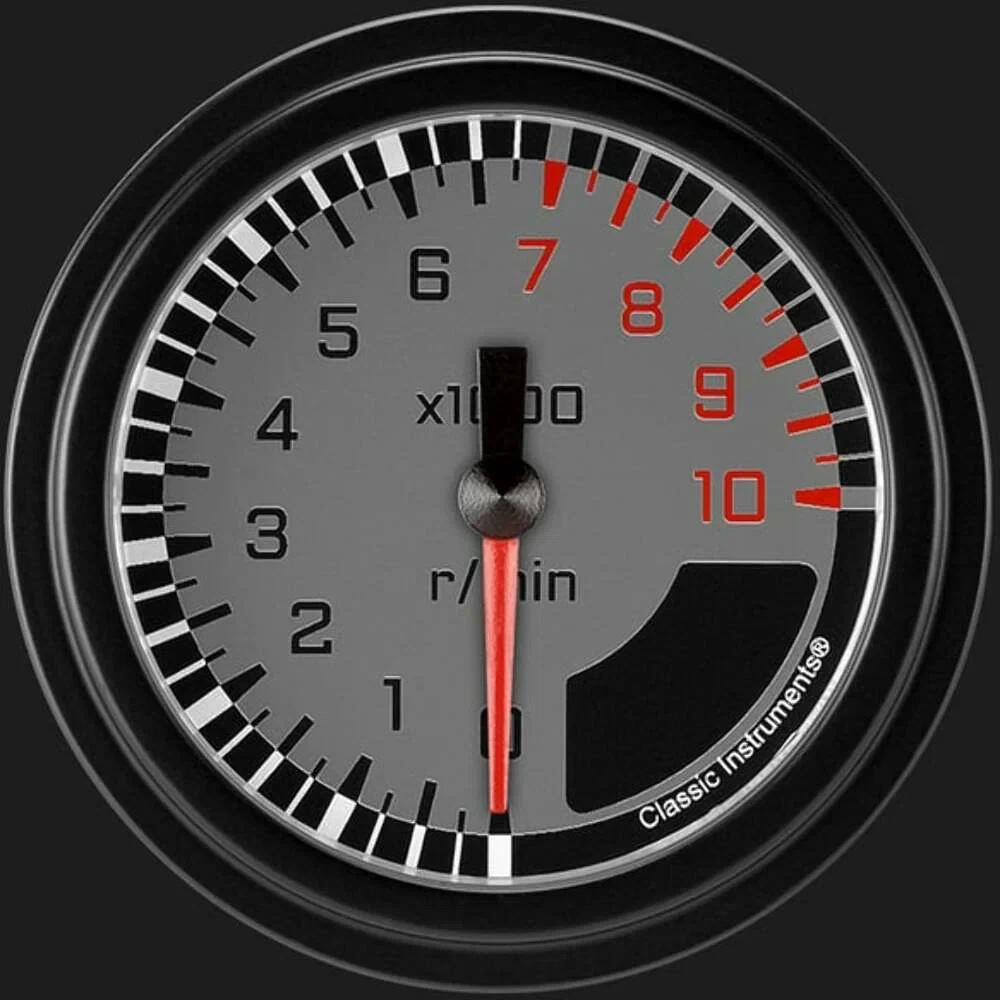AutoCross Gray 2 5_8_ Tachometer AX383GBLF
