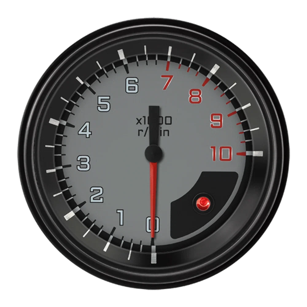 AutoCross Gray 3 3_8_ Tachometer AX10GBLF