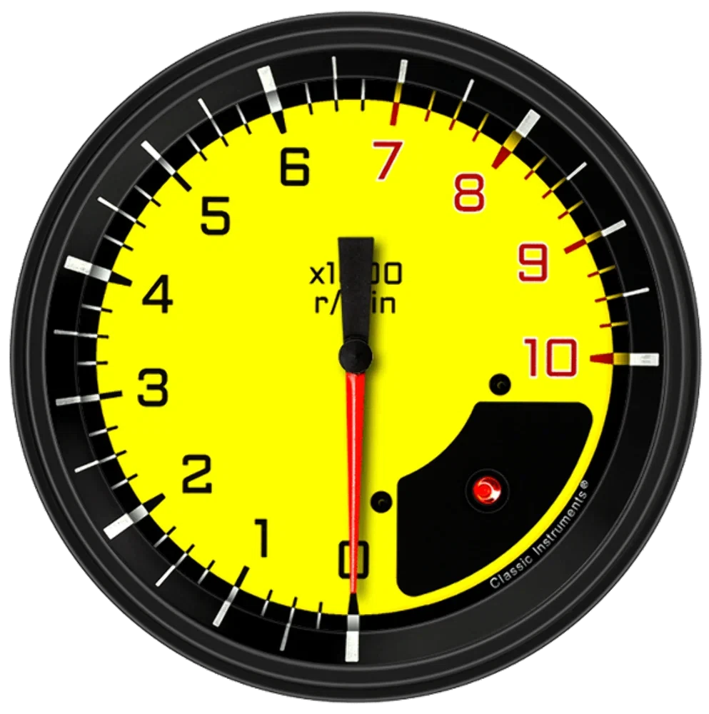 AutoCross Yellow 4 5_8_ Tachometer AX71YBLF
