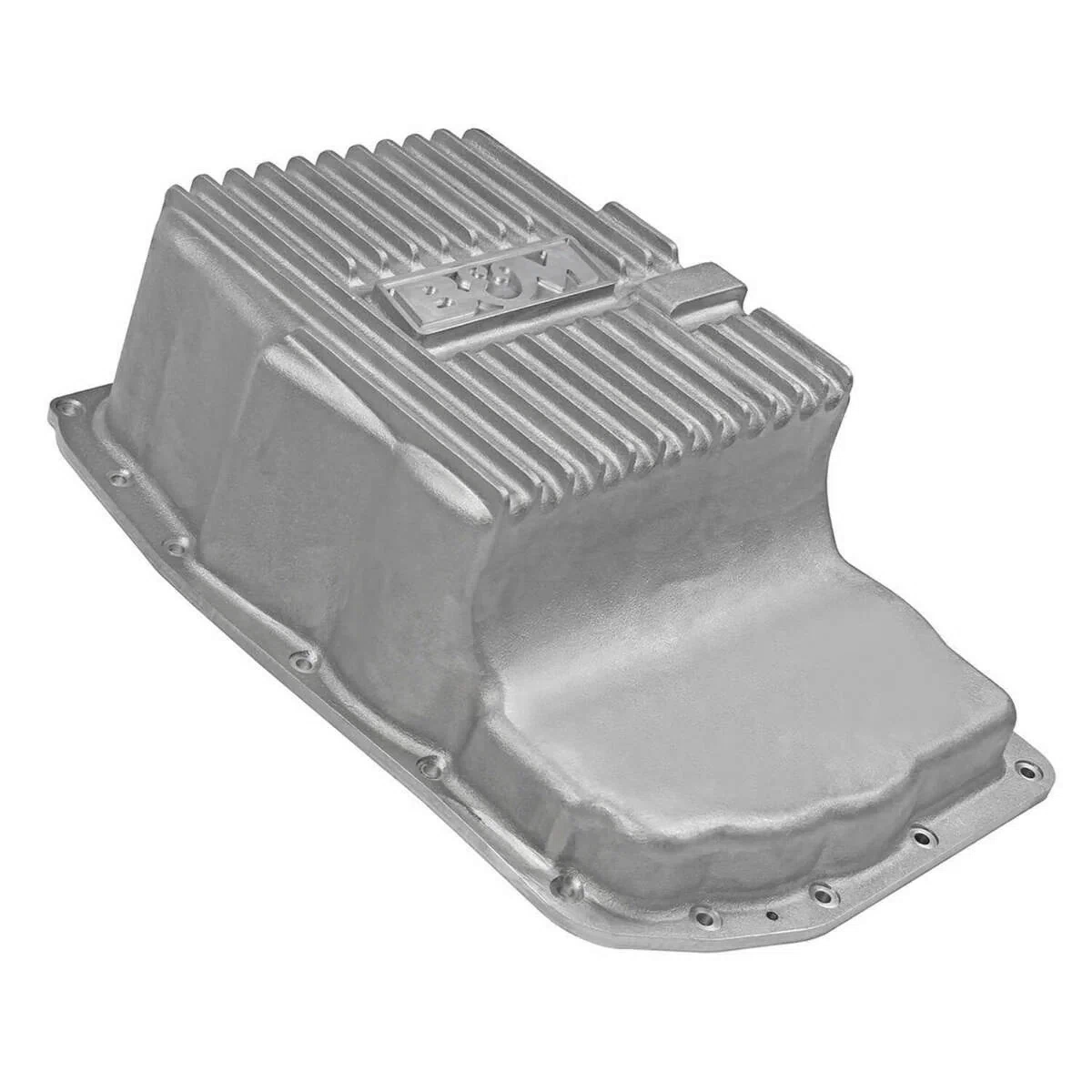 B&M 70392 Cast Aluminum Trans Pan for 6L80E - Natural