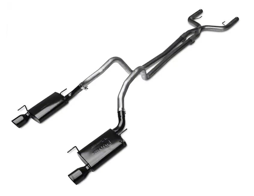 Cat Back Exhaust System 05-10 Mustang V6 Split Rear Dual Exit 2.5 in