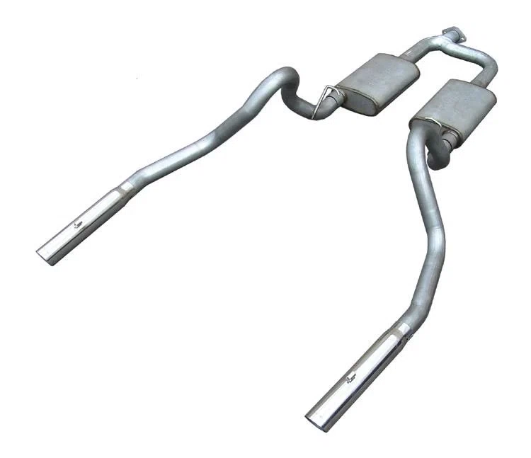 Cat Back Exhaust System 98-04 Mustang V6 Split Rear Dual Exit 2.5 in