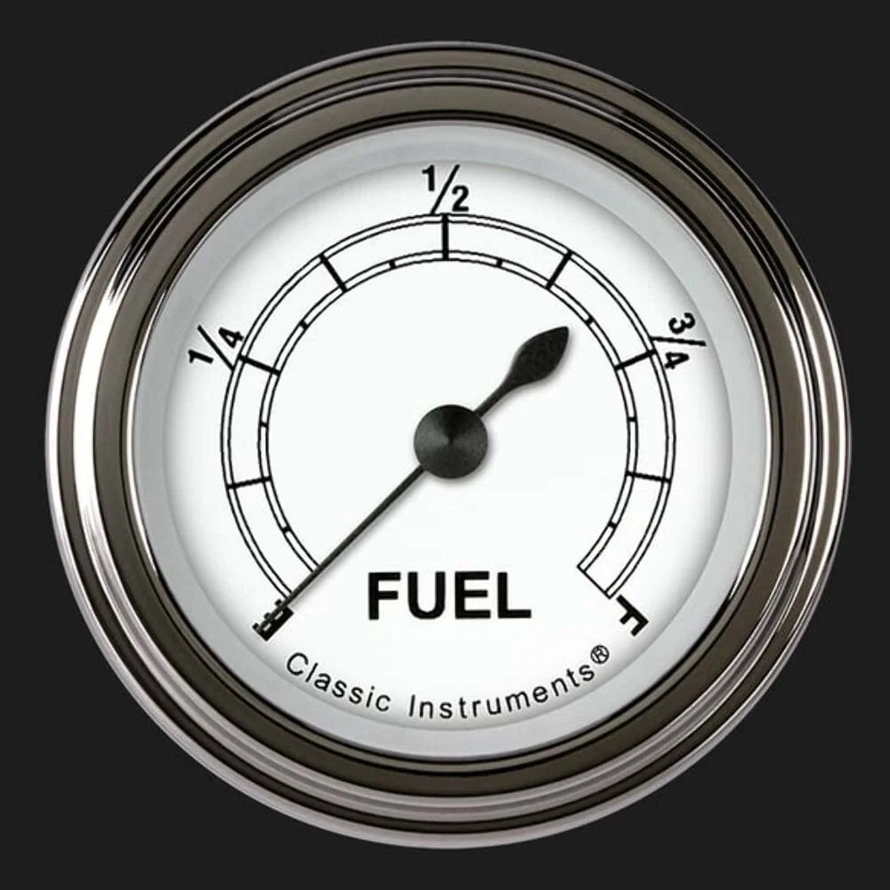 Classic White 2 1_8_ Fuel Gauge CW109SLF