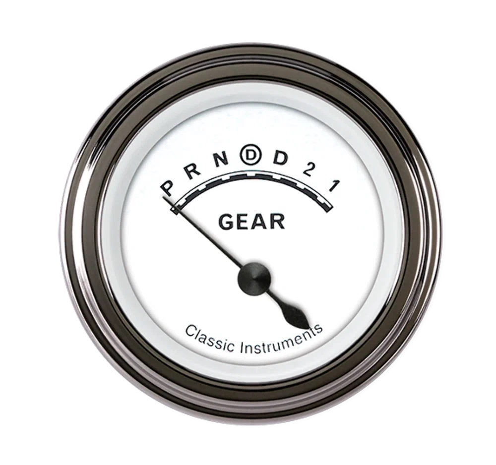 Classic White 2 1_8_ Gear Indicator CW06SLF