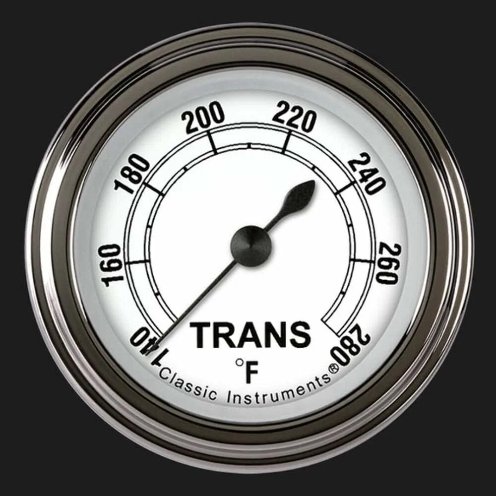 Classic White 2 1_8_ Transmission Temperature Gauge CW127SLF