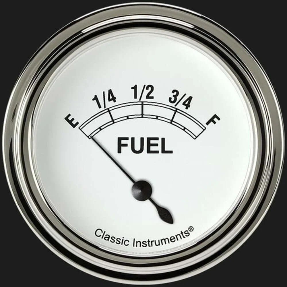 Classic White 2 5_8_ Fuel Gauge CW209SLF