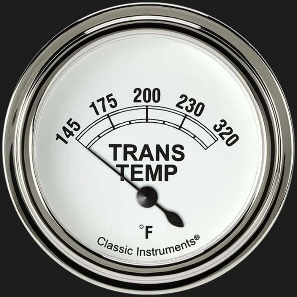 Classic White 2 5_8_ Transmission Temperature Gauge CW227SLF