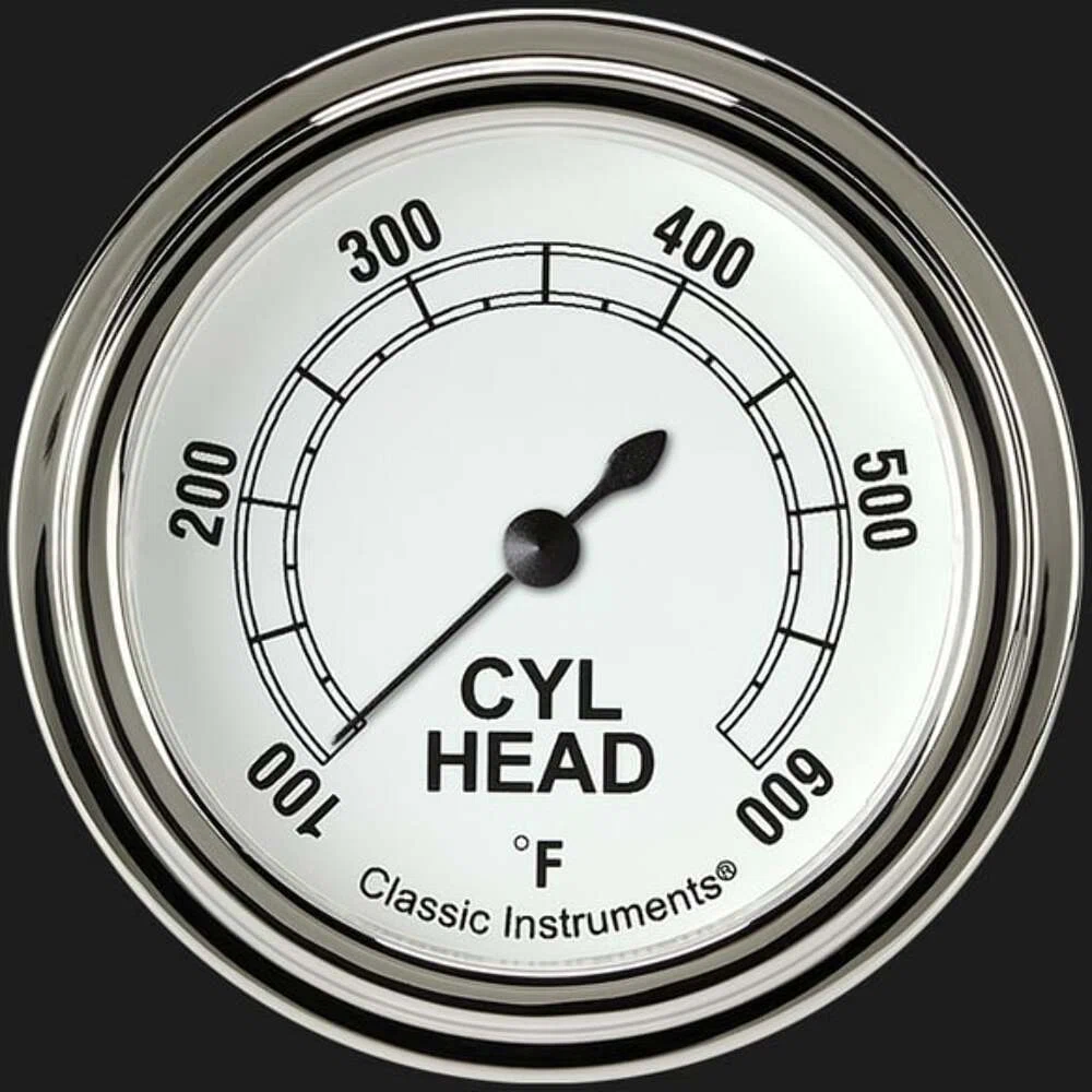 Classic White 2 5_8_ Cylinder Head Temp. Gauge CW397SLF