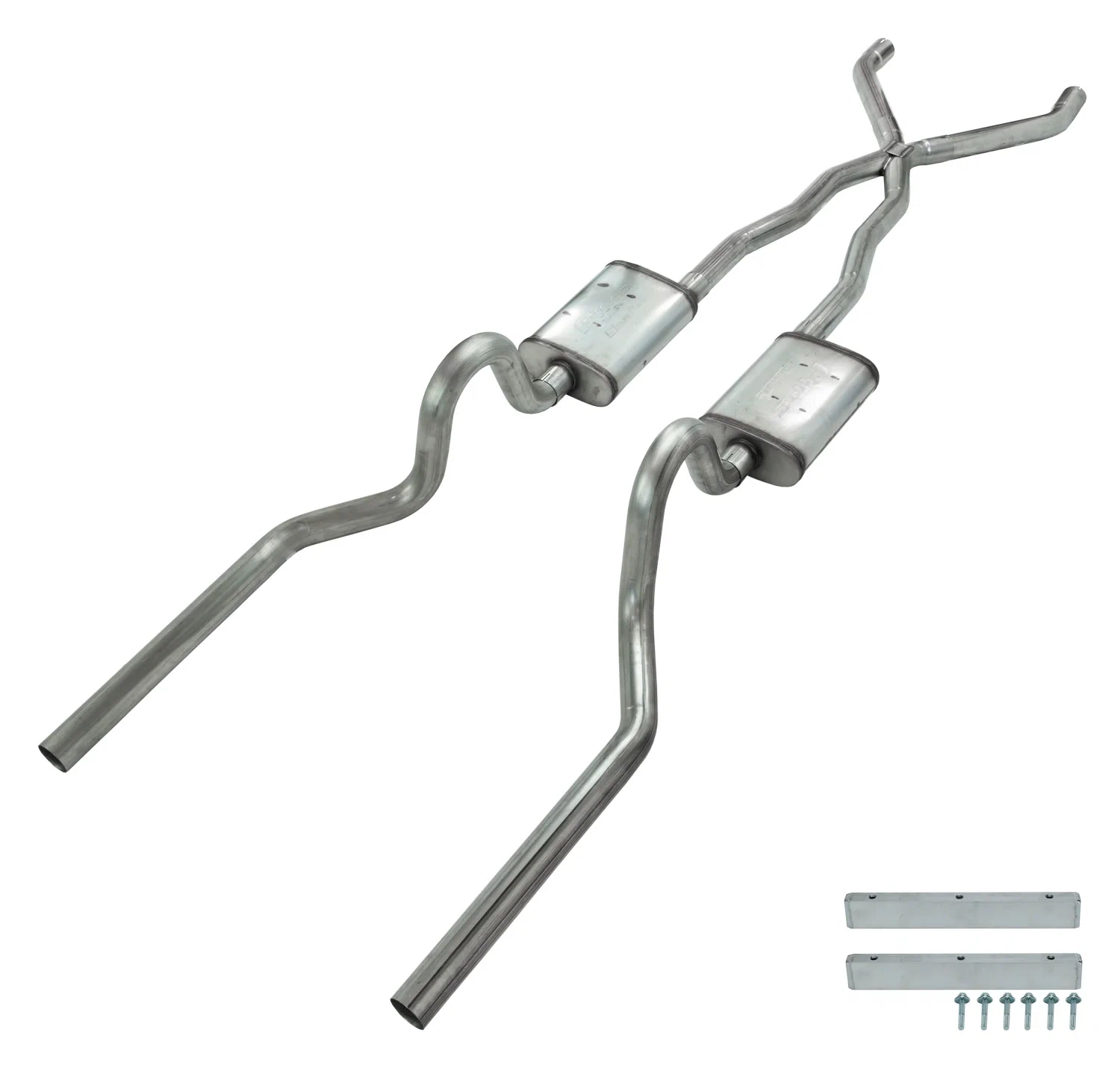 Crossmember Back w_X-Pipe Exhaust System 65-70 Convertible Mustang