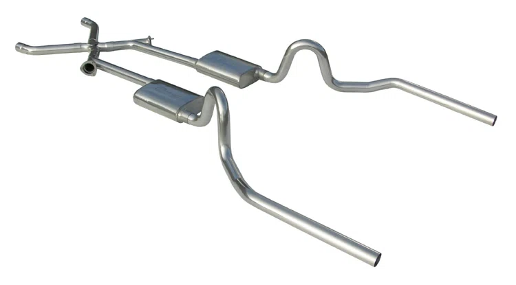 Crossmember Back w_Xchange Exhaust System 64-74 A-Body Split Rear Dual Exit 3