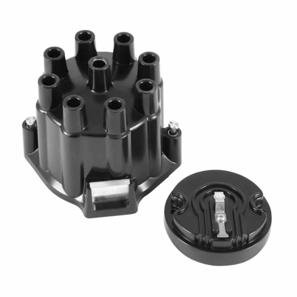 Distributor Cap & Rotor Kit - Socket Style - Black - 8124ACC