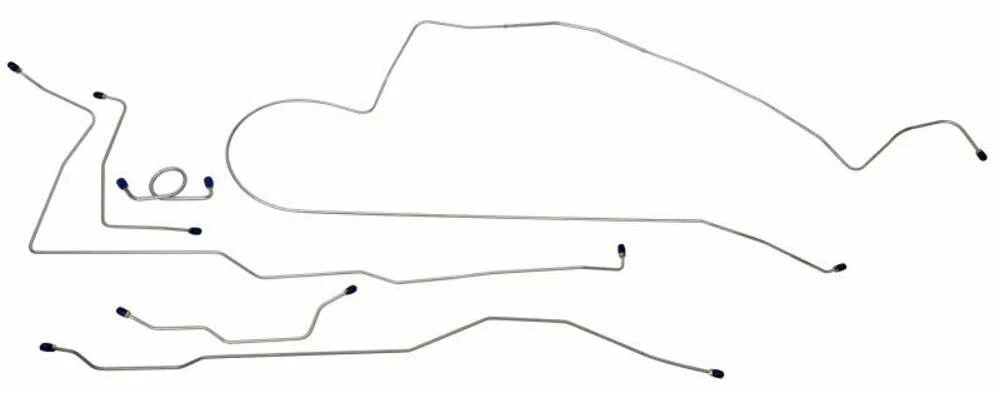 Fits 1966 Ford Mustang Complete Brake Line Set MBLK02