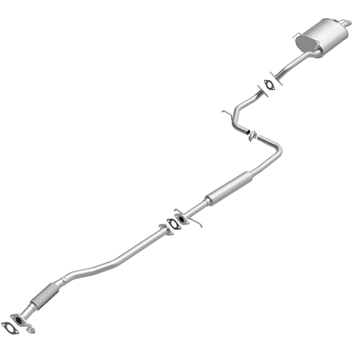 Fits 2000-2005 Hyundai Accent Direct-Fit Replacement Exhaust System 106-0268