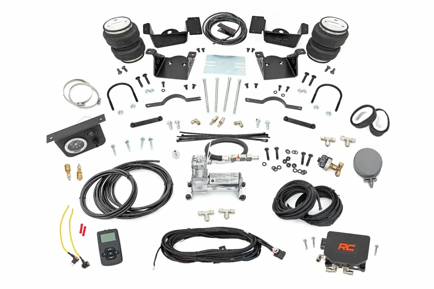 Fits Chevy 2500HD (20-24) Air Spring w_compressor Wireless Controller 10034WC