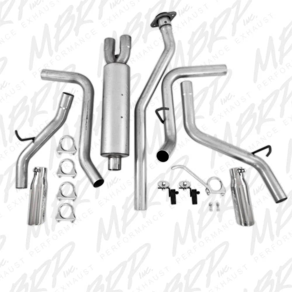 Fits 07 Chevrolet Silverado 1500 Classic 2.5 Cat Back Dual Split Side AL-S5018AL
