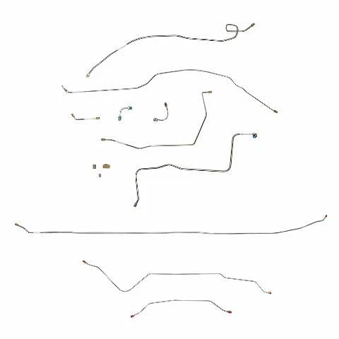 Fits 1967-70 Chevy C10 Long Bed Power Disc Brake Line Conversion Kit; CBK0369SS