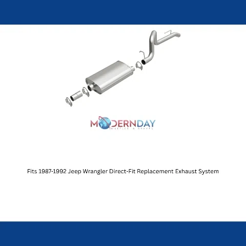 Fits 1987-1992 Jeep Wrangler Direct-Fit Replacement Exhaust System 106-0051