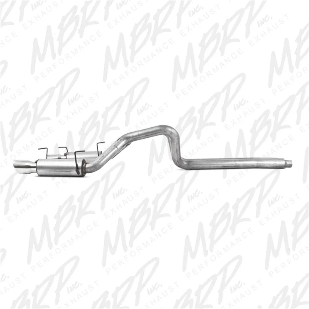 Fits 2007-10 Ford Mustang 3_ Cat Back; Dual Split Rear; Race Version; AL-S7270AL