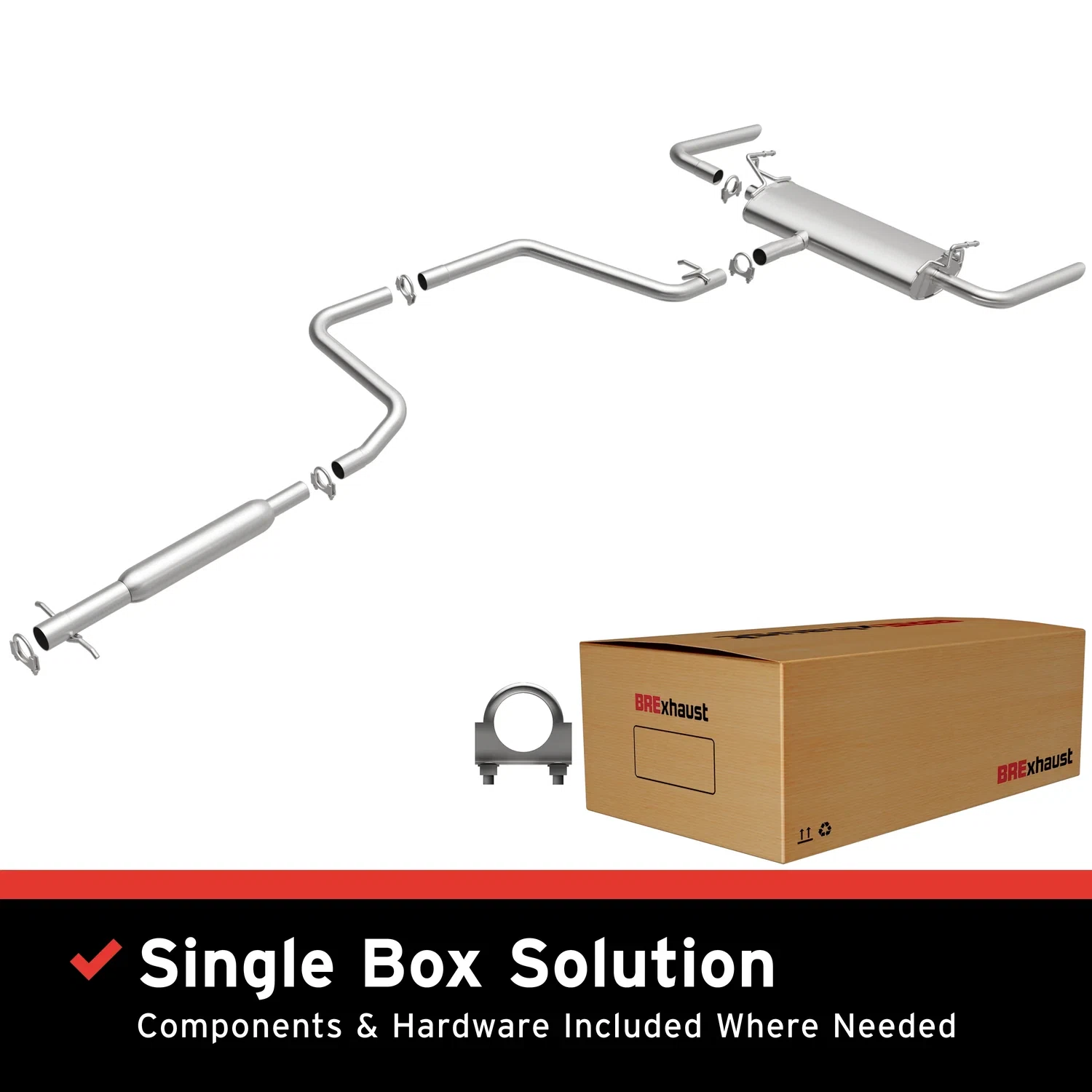 Fits 2008-2012 Chevrolet Malibu 3.6L Direct-Fit Replacement Exhaust System
