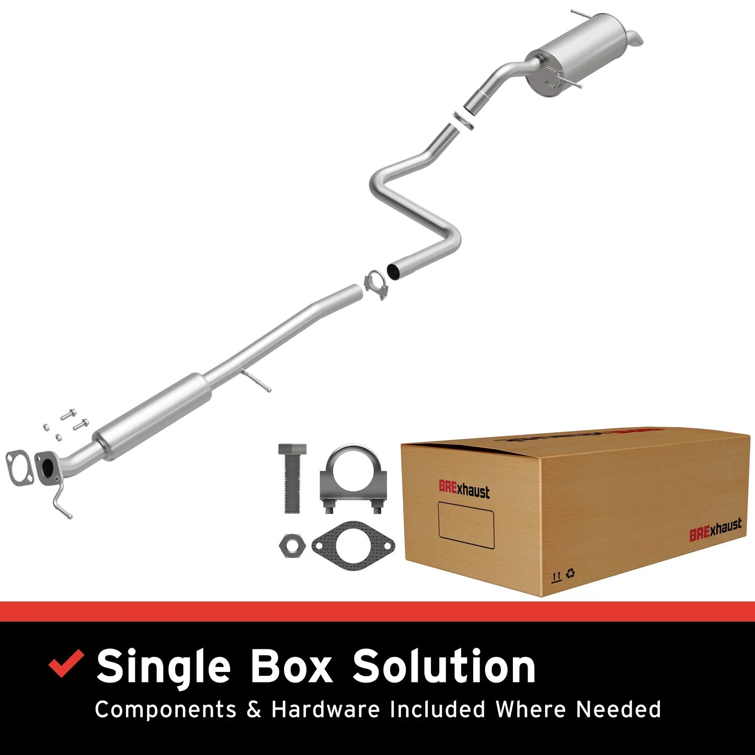 Fits 2011-2016 Ford Fiesta 1.6L Direct-Fit Replacement Exhaust System
