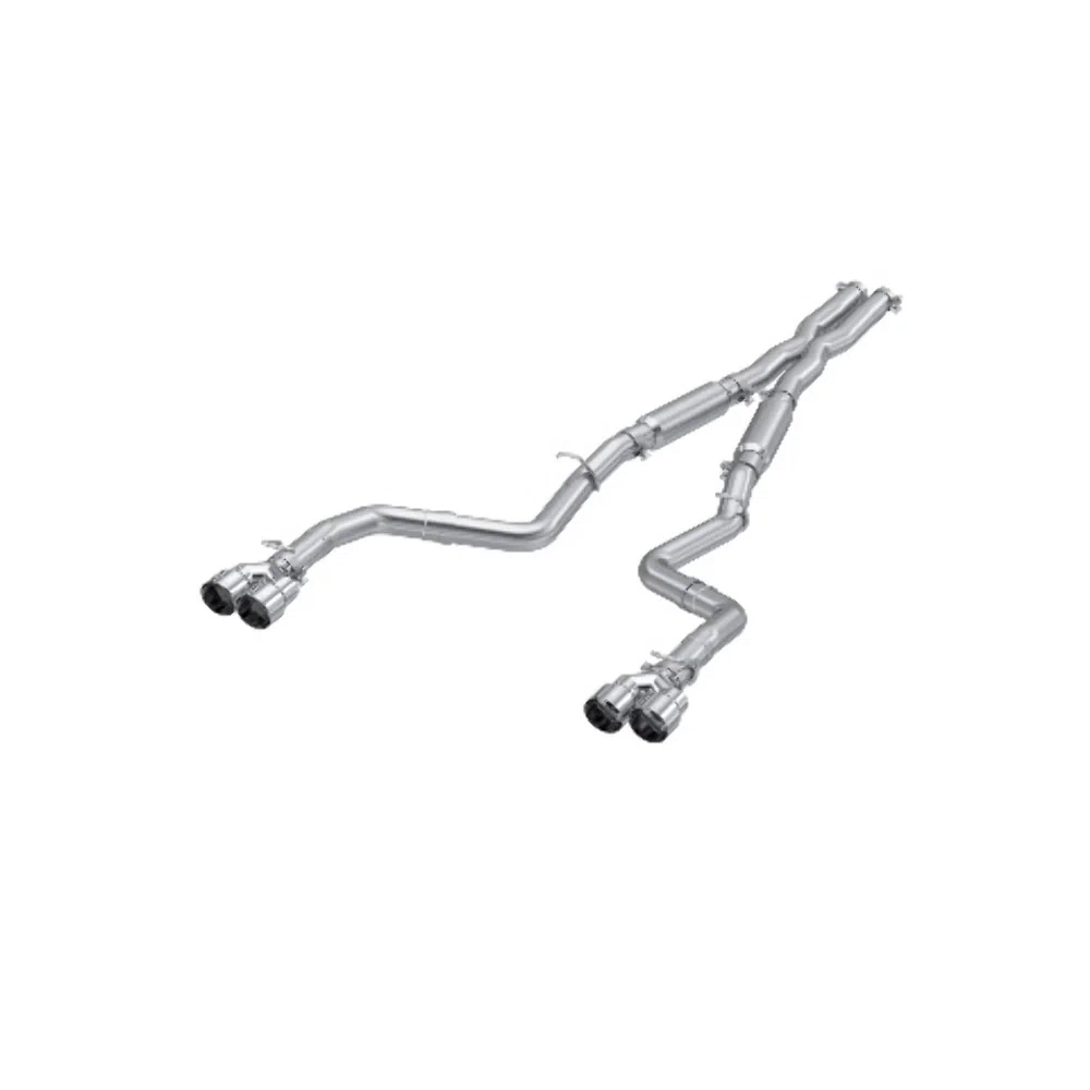 Fits 2015-2016 Dodge Challenger 3in. Cat Back; Dual Rear; Quad Tips - S7115AL