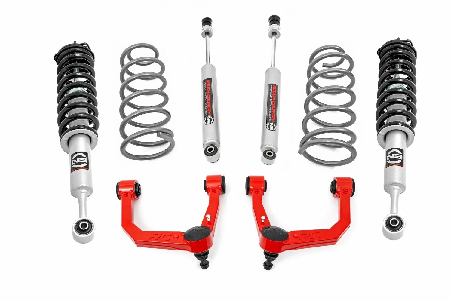 Fits 4Runner(10-24) 3_ Lift Upper Control Arms RR Coils N3 Struts 76632RED