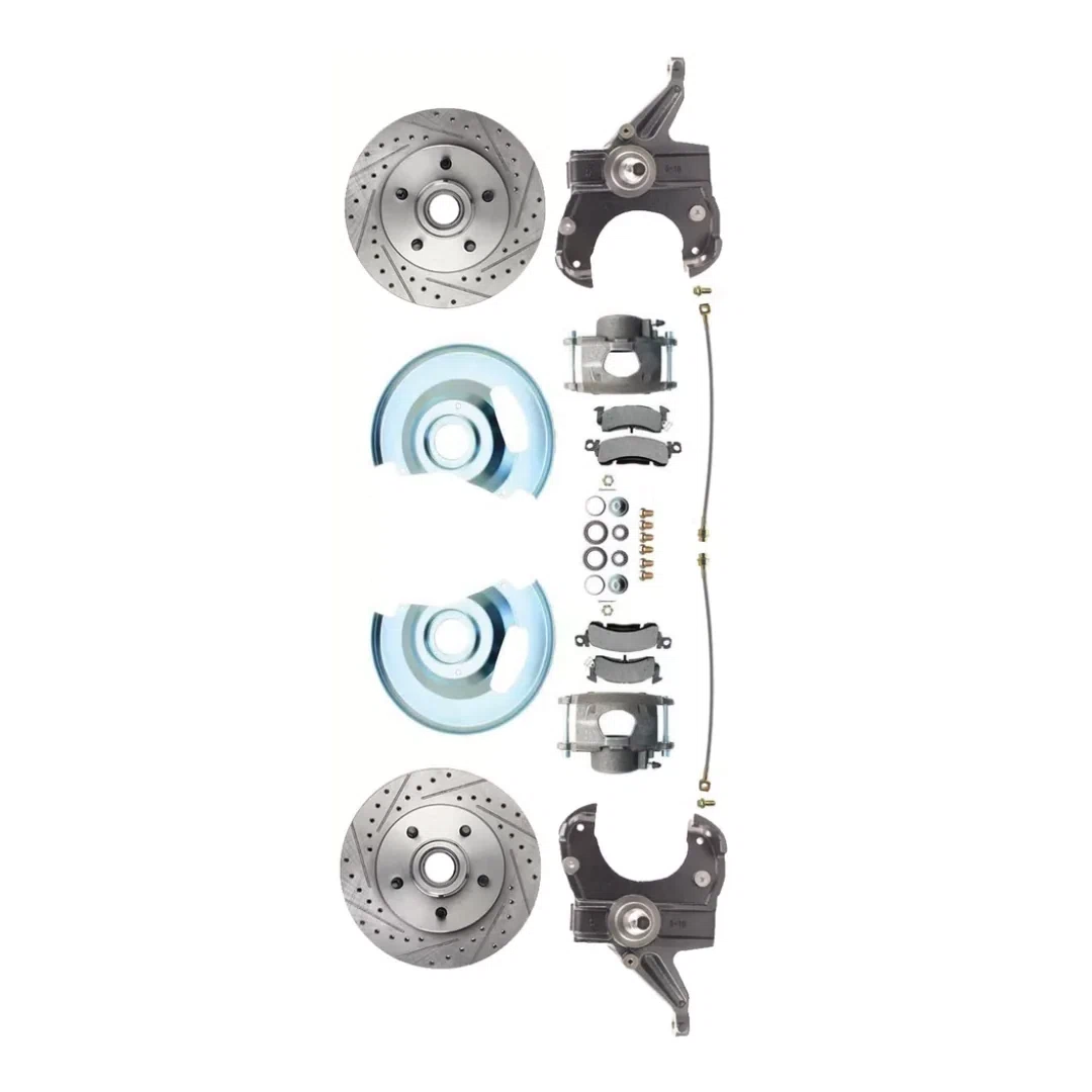 Fits 63-70 C-10 6 Lug D_S Rotor 2.5_Drop Disc Conversion Wheel Kit DBK6370DLX-A