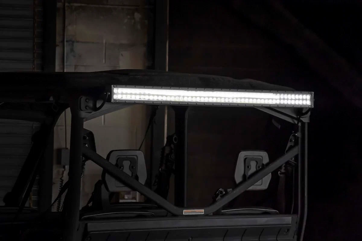 Fits Can-Am Defender MAX HD10 LED Light Kit; Cab Mount; 50_ Black Dual Row 71019