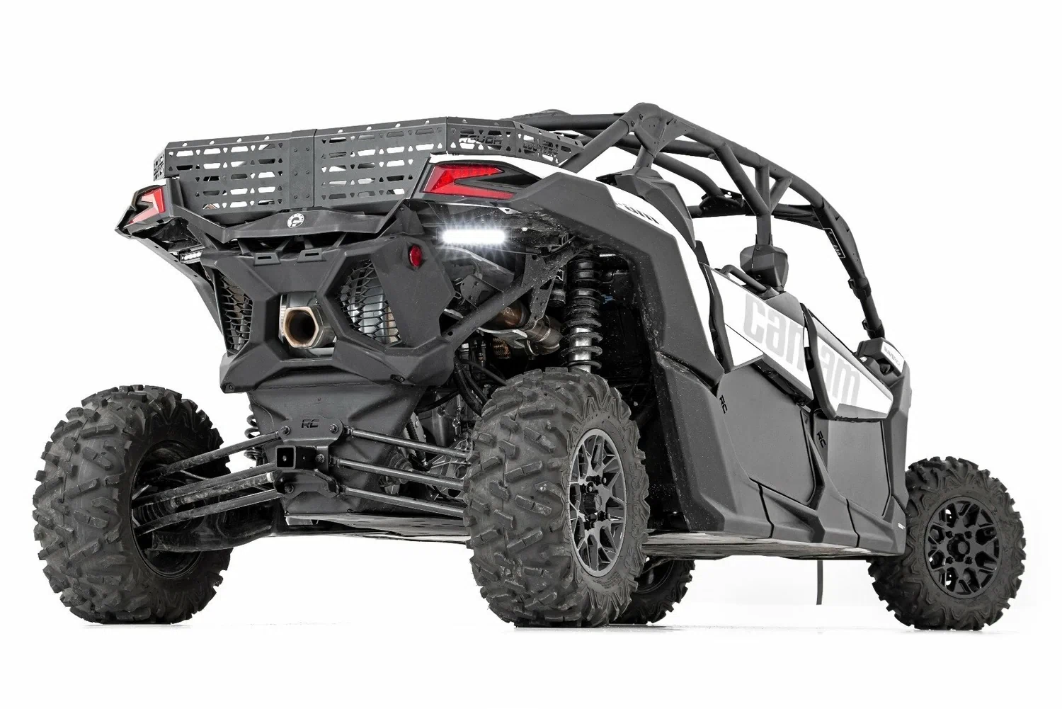 Fits Can-Am Maverick X3 LED Light Tail Light Mount 6_ Black Slimline Pair 97026